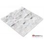 Patlatma Taş Duvar Simli Beyaz Mermer 5x5cm  -DT1563